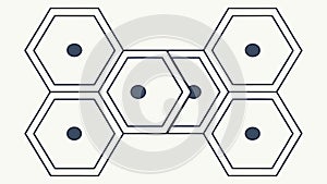 Interconnected Hexagons with Dot Pattern, vector design Generative AI