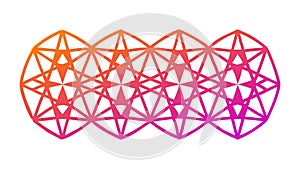 Interconnected Honeycomb Network Pattern Icon, Structure and Data, vector design Generative AI