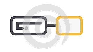 Interconnected Key Network Icon, Digital Access, vector design Generative AI