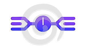 Interconnected Link Icon: Digital Connectivity Networking Vector Design Generative AI