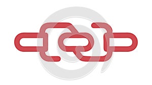 Interconnected Links Chain Network Security Icon, vector design Generative AI
