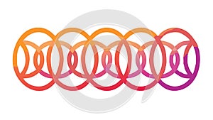 Interconnected Loop Pattern for Unity and Flow, vector design Generative AI