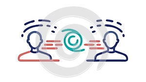 Interconnected Minds, Telepathy or Shared Ideas, vector design Generative AI