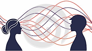 Interconnected Minds Telepathy Vector Illustration, vector design Generative AI