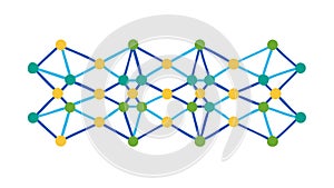 Interconnected Molecular Structure for Science Concepts, vector design Generative AI