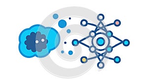 Interconnected Network Abstract Technology Data Flow Structure, vector design Generative AI