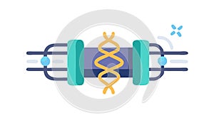 Interconnected Network Cables for Data Connection, vector design Generative AI