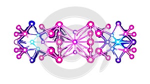 Interconnected Network and Data Flow. Digital Technology, vector design Generative AI