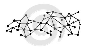 Interconnected Network Dots Abstract Pattern, vector design Generative AI