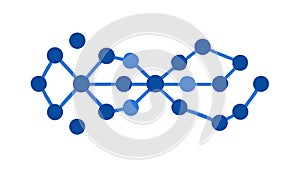 Interconnected Network Dots, Digital Communication, vector design Generative AI