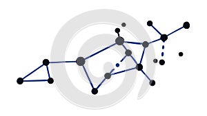 Interconnected Network Dots and Lines, vector design Generative AI