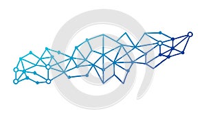 Interconnected Network Icon: Digital Connections Abstract Data, vector design Generative AI