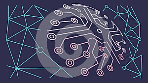 Interconnected Network Lines Abstract Vector Pattern, vector design Generative AI