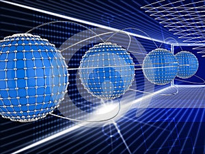 Interconnected Network Means Global Communications And Communicate