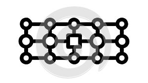 Interconnected Network Nodes Abstract Data Structure vector design Generative AI