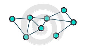 Interconnected Network Nodes Vector for Technology and Data, vector design Generative AI