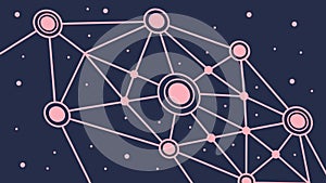 Interconnected network pattern, complex digital structure, vector design Generative AI