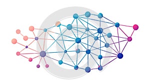 Interconnected Network Points, Digital Communication Vector, vector design Generative AI