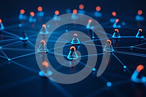 Interconnected Network of Points Representing Unity and Connection in Abstract Data Visualization.