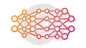 Interconnected Neural Network, AI and Deep Learning, Data Structure, vector design Generative AI