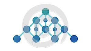 Interconnected Node Network Diagram, Abstract Data & AI Concept, vector design Generative AI