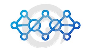 Interconnected Nodes Icon, Abstract Network, Data Points, System, vector design Generative AI