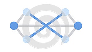 Interconnected Nodes Network Graph Icon, Data and Systems, vector design Generative AI