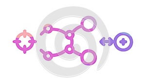 Interconnected Nodes or Network Structure, Digital Connectivity, vector design Generative AI