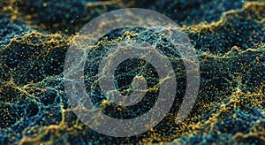 Interconnected Particle Network Abstract Background