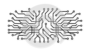 Interconnected Printed Circuit Board Design, vector design Generative AI