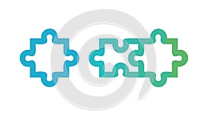 Interconnected Puzzle Pieces Teamwork Solution Symbol, vector design Generative AI