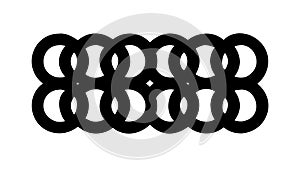 Interconnected Rings Abstract Pattern Vector Design Element, vector design Generative AI