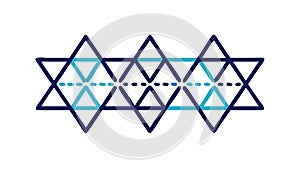 Interconnected Star Pattern, Abstract Geometric Vector Design, vector design Generative AI