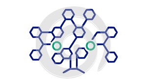 Interconnected Tech Tree Vector Illustration, vector design Generative AI