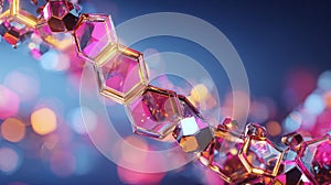 Interconnected Transparent Hexagonal Prisms with Reflective Surfaces