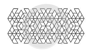 Interconnected Triangle Mesh Pattern, vector design Generative AI