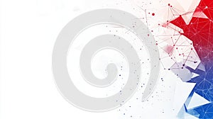 Interconnected web of dots and lines that form abstract polygonal patterns