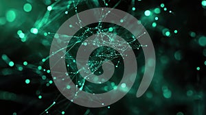 Abstract network connection digital technology flowing data concept