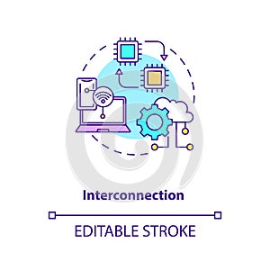 Interconnection concept icon