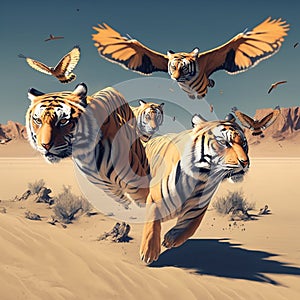 Interconnections of Birds in Flight, Tigers, Haynes, and Drought. Generative AI