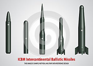 intercontinental ballistic missile ICBM 3D