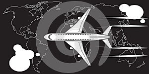 Intercontinental flight of passenger aircraft