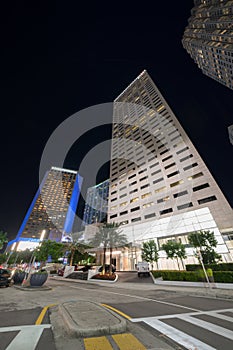 Intercontinental Hotel Downtown Miami night photo