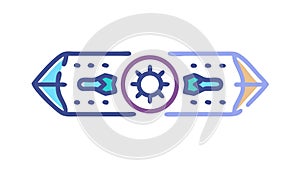 Interdimensional Portal Gateway, Sci-Fi Wormhole, vector design Generative AI