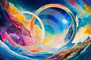 Interdimensional travel and parallel universes, generative ai illustration