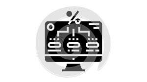 interest accrual on current account balances glyph icon animation