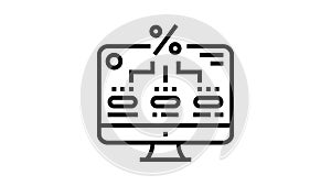 interest accrual on current account balances line icon animation