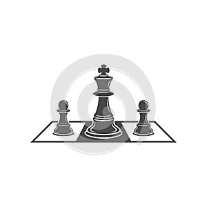 Interest chess game icon photo