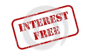 Interest Free Rubber Stamp Vector