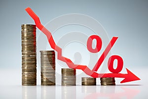 Interest Rate Decrease Concept